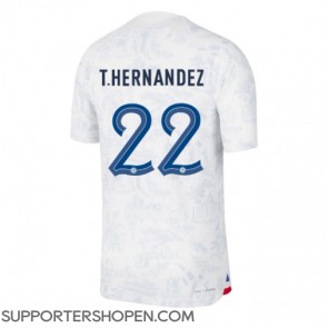 Frankrike Theo Hernandez #22 Borta Matchtröja VM 2022 Kortärmad
